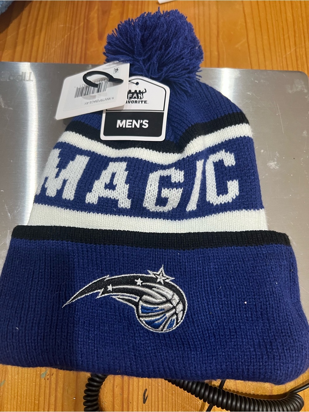 Men's Blue 'Magic' Pom Beanie with Team Logo